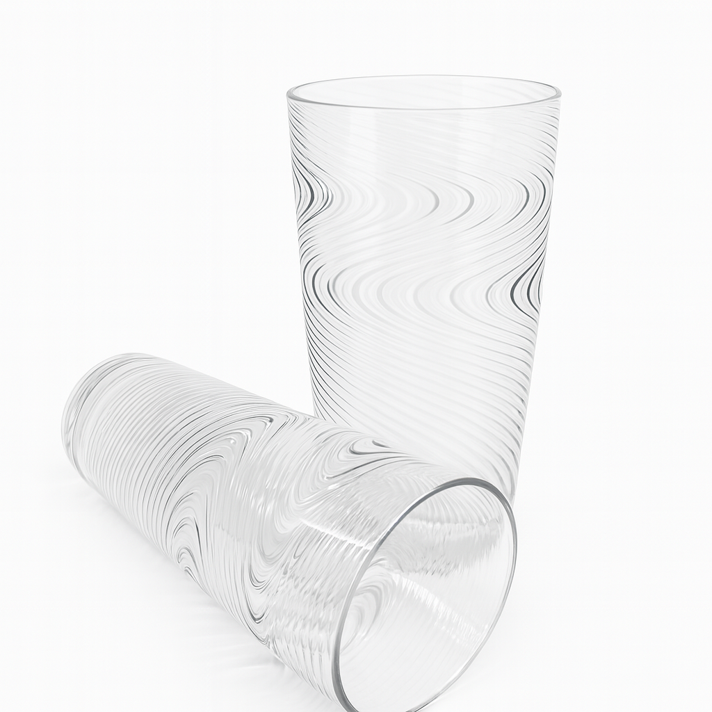 Wig Wagged Drinking Glass