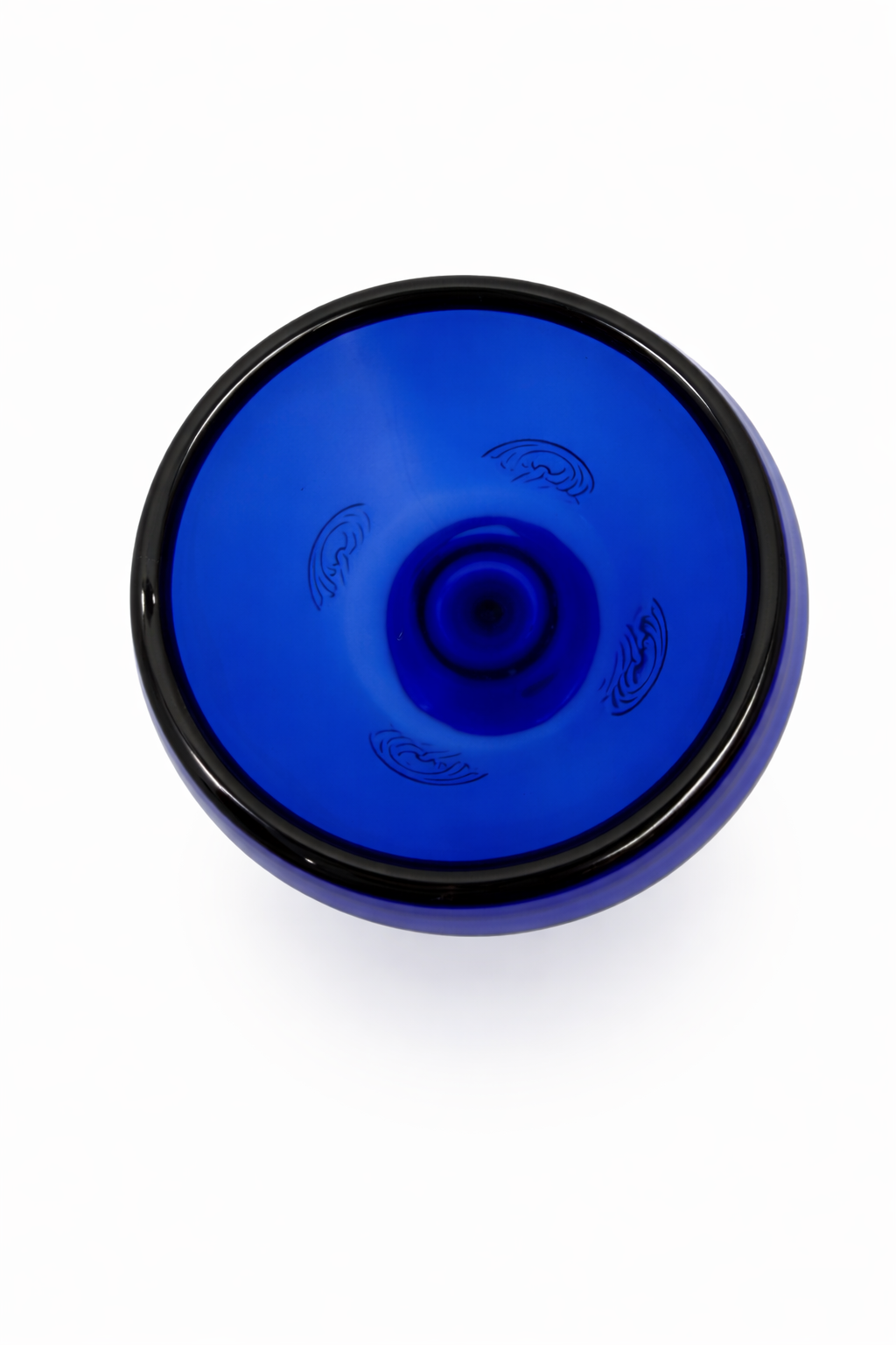 Upcycled Wine Glass (Blue)