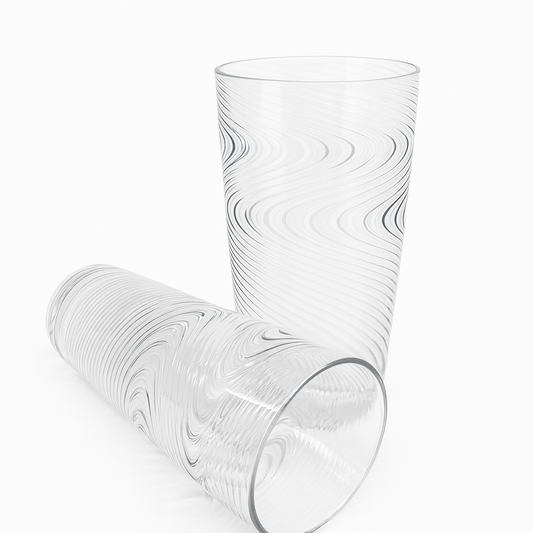 Wig Wagged Drinking Glass