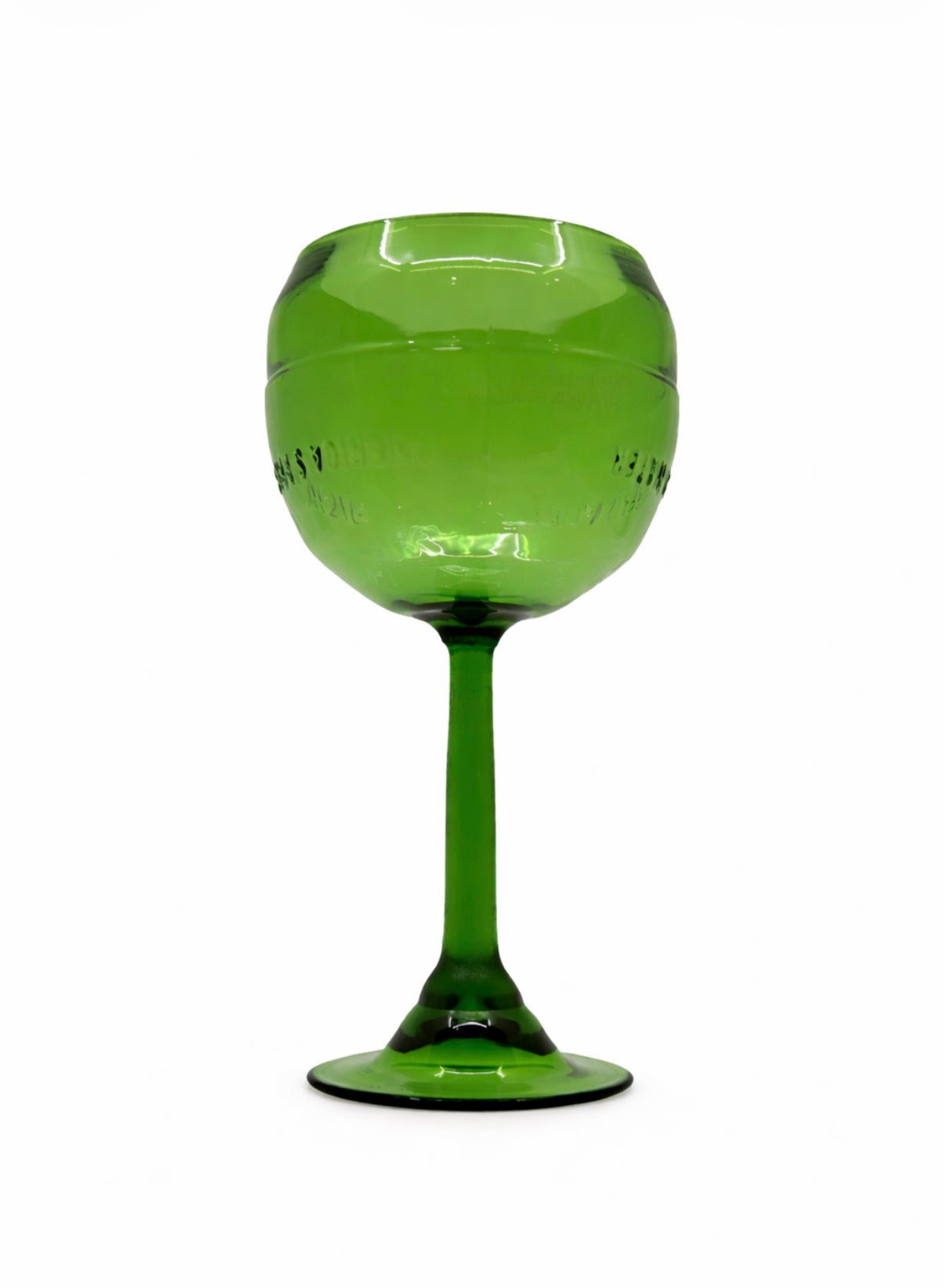 Upcycled Wine Glass (Green)