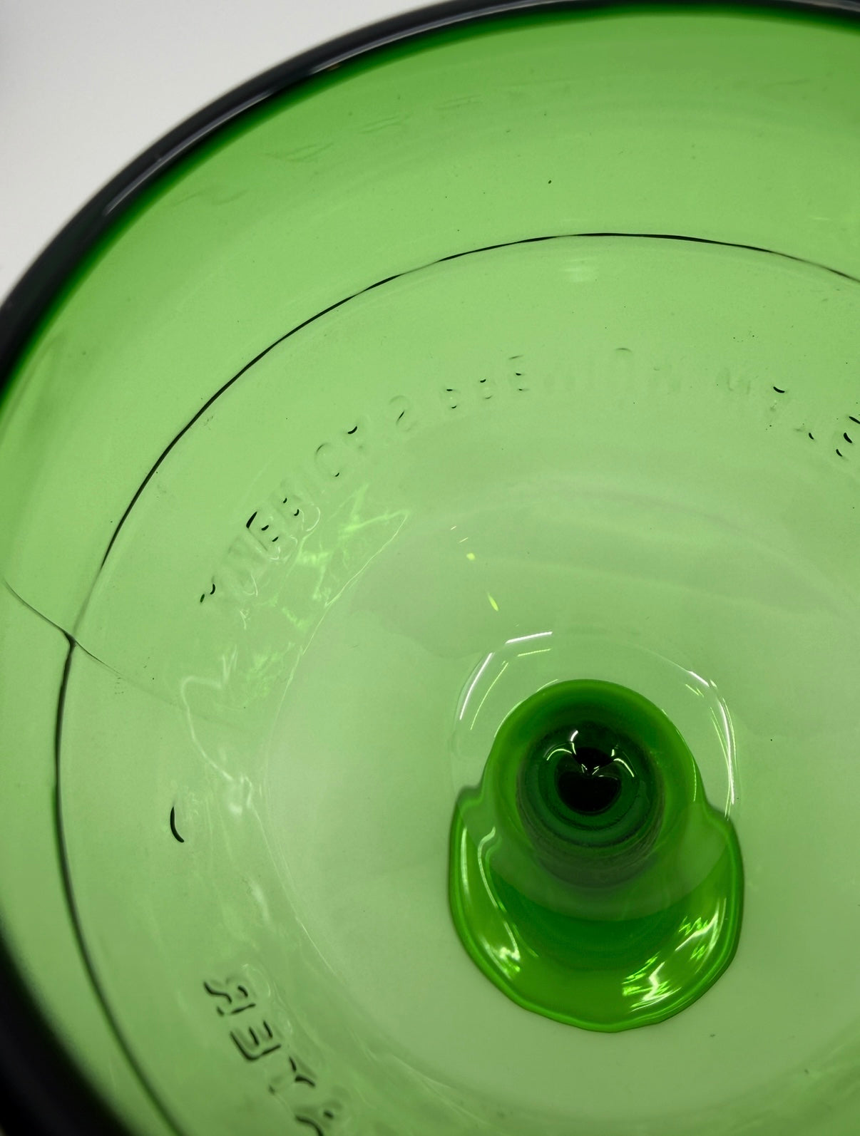 Upcycled Wine Glass (Green)