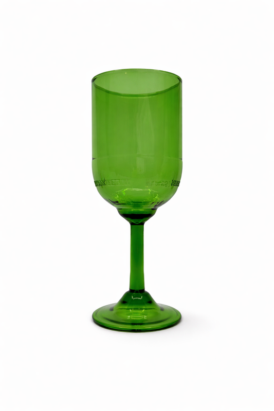 Straight-Wall Upcycled Wine Glass